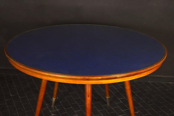 Mid-Century Blue Top Dining or Center Table-MBH-1031739