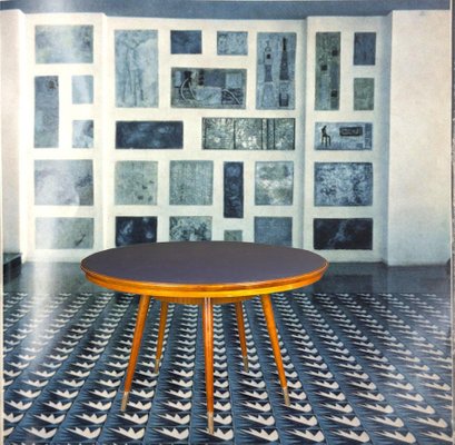 Mid-Century Blue Top Dining or Center Table in the Style of Gio Ponti-MBH-1032472