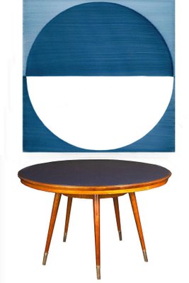 Mid-Century Blue Top Dining or Center Table in the Style of Gio Ponti-MBH-1032472