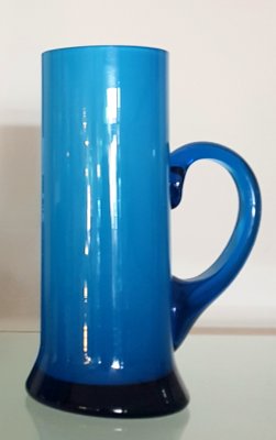 Mid-Century Blue Vases from Friedrich Glas, 1960s, Set of 3-QDP-860022