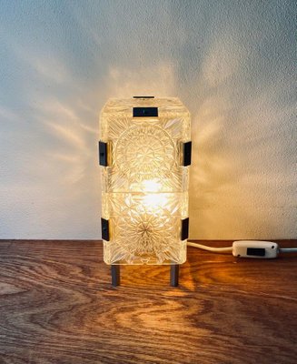 Mid-Century Bohemian Glass Table Lamp by Kamenicky Senov for Kamenický Šenov-LL-894270