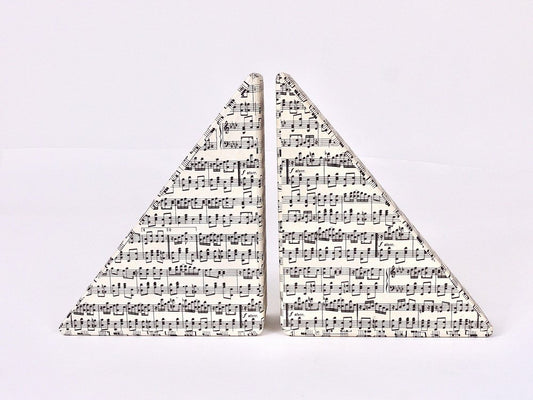 Mid-Century Bookends with Music Sheet Pattern by Grafiche Tassotti & Figli, Italy, 1950s, Set of 2