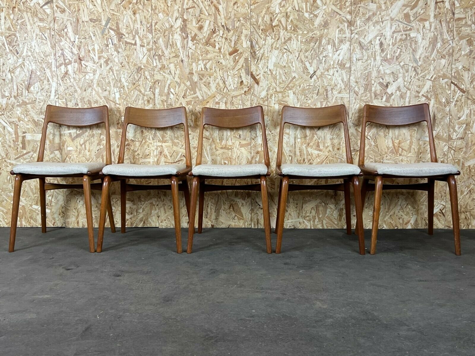 Mid-Century Boomerang Dining Chairs by Alfred Christensen for Slagelse Møbelværk, Set of 5