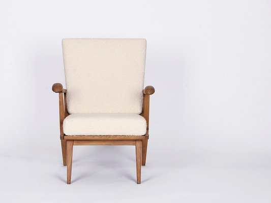 Mid-Century Boucle Armile Chair, 1960s-TW-1122327