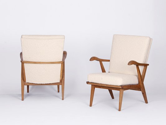 Mid-Century Boucle Armile Chair, 1960s-TW-1122327