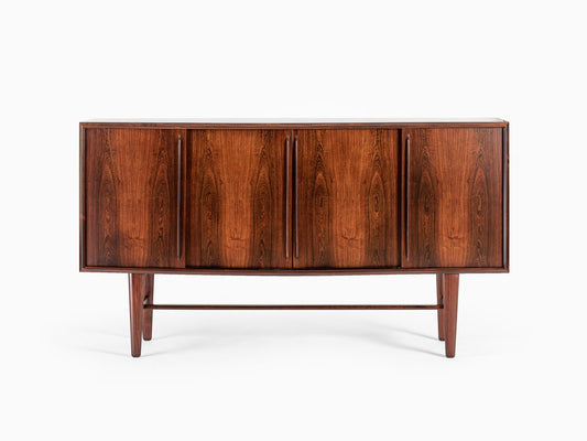 Mid-Century Bow-Front Rosewood Sideboard by H.P. Hansen, 1960s