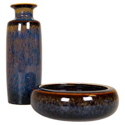 Mid-Century Bowl and Vase by Carl-Harry Stålhane for Rörstrand, Sweden, 1950s, Set of 2-UYK-1110702