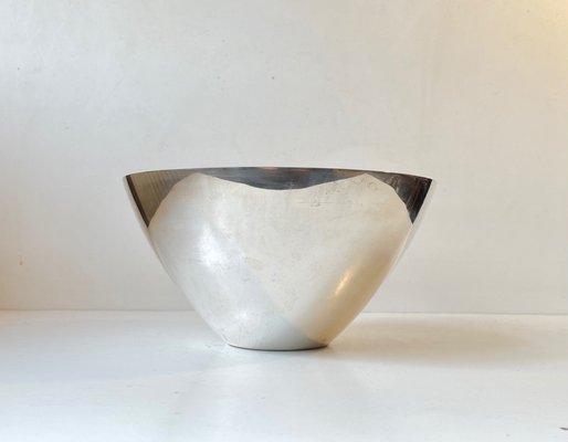 Mid-Century Bowl in Silver Plate & Purple Enamel from Dgs, 1950s-LCR-1034759