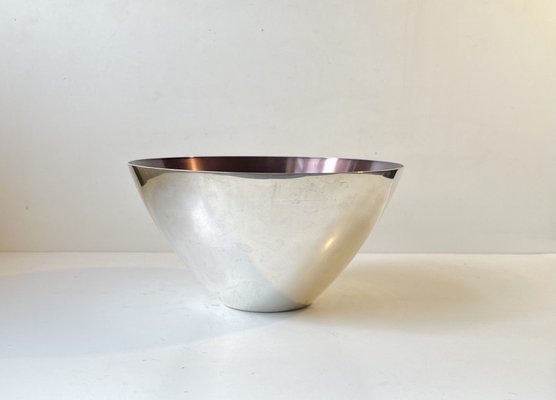 Mid-Century Bowl in Silver Plate & Purple Enamel from Dgs, 1950s-LCR-1034759