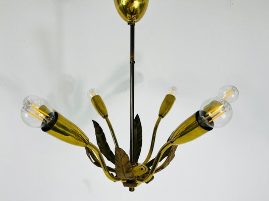 Mid-Century Brass 8-Arm Sputnik Chandelier from Vereinigte Werkstätte, 1960s-PUK-1352376