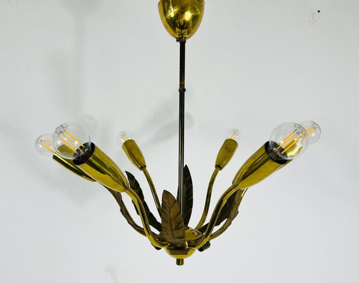 Mid-Century Brass 8-Arm Sputnik Chandelier from Vereinigte Werkstätte, 1960s-PUK-1352376