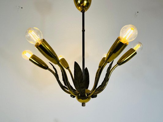 Mid-Century Brass 8-Arm Sputnik Chandelier from Vereinigte Werkstätte, 1960s-PUK-1352376