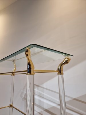 Mid-Century Brass & Acrylic Etagere, 1970s-GNW-1159947