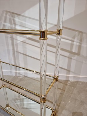 Mid-Century Brass & Acrylic Etagere, 1970s-GNW-1159947