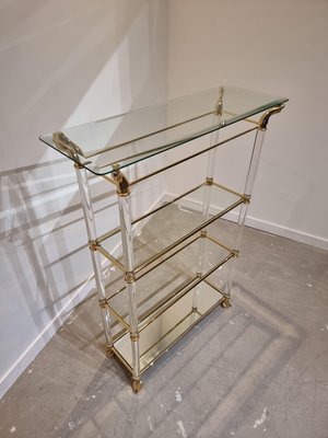 Mid-Century Brass & Acrylic Etagere, 1970s-GNW-1159947