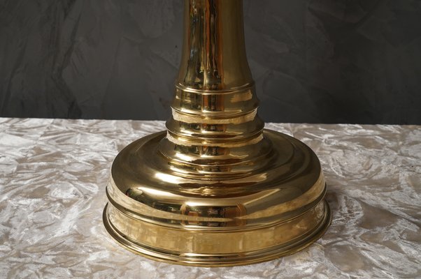 Mid-Century Brass and Bamboo Table Lamp, 1990-UH-1737086