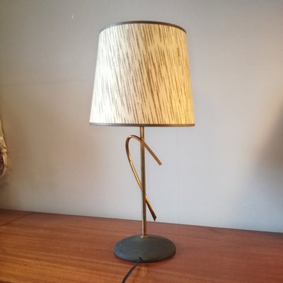 Mid-Century Brass and Cast Steel Lamp, 1950s-NTQ-2028431