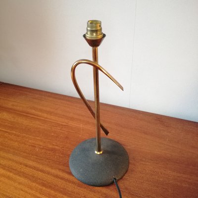 Mid-Century Brass and Cast Steel Lamp, 1950s-NTQ-2028431