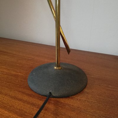 Mid-Century Brass and Cast Steel Lamp, 1950s-NTQ-2028431