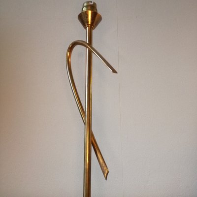 Mid-Century Brass and Cast Steel Lamp, 1950s-NTQ-2028431