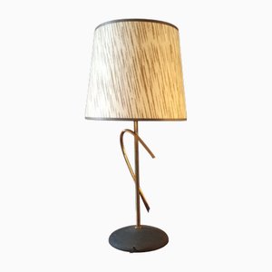 Mid-Century Brass and Cast Steel Lamp, 1950s-NTQ-2028431