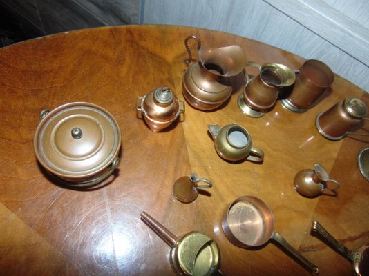 Mid-Century Brass and Copper Set, Set of 20-CAQ-645664