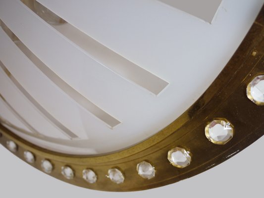 Mid-Century Brass and Crystal Ceiling Lamp by Emil Stejnar for Rupert Nikoll, 1950s-DEK-548878