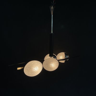 Mid-Century Brass and Glass Ceiling Lamps from Arlus-JUZ-1297217