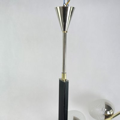 Mid-Century Brass and Glass Ceiling Lamps from Arlus-JUZ-1297217