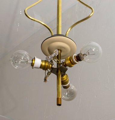 Mid-Century Brass and Glass Church Chandelier by Pietro Chiesa for Fontana Arte, 1940s-FER-618195