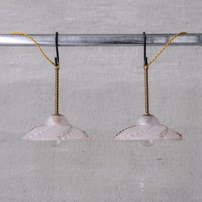 Mid-Century Brass and Glass Pendant Light-JRP-1762871