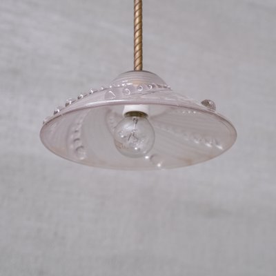 Mid-Century Brass and Glass Pendant Light-JRP-1762871