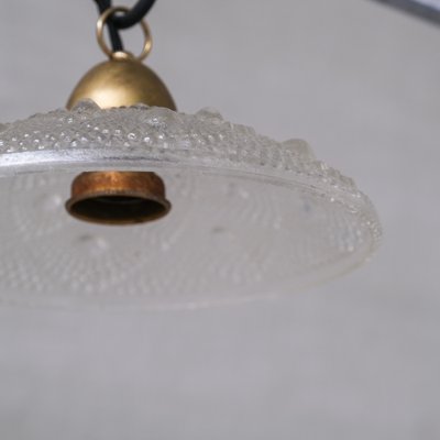 Mid-Century Brass and Glass Pendant Light-JRP-1762862