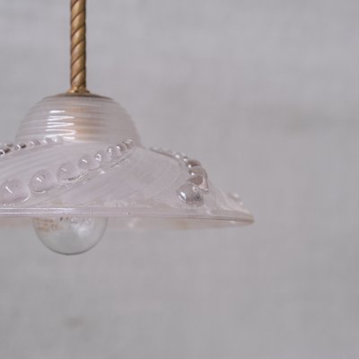 Mid-Century Brass and Glass Pendant Light-JRP-1762871