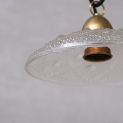 Mid-Century Brass and Glass Pendant Light-JRP-1762862