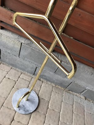 Mid-Century Brass and Marble Valet, 1970s-OXJ-667421