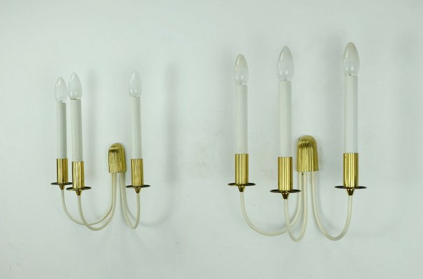 Mid-Century Brass and Metal Cinema Wall Lamp-FH-581322