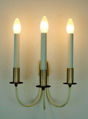 Mid-Century Brass and Metal Cinema Wall Lamp-FH-581322