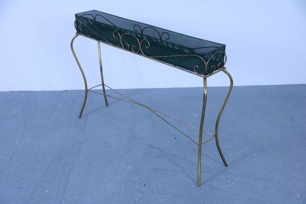 Mid-Century Brass and Metal Planter-SXX-782492