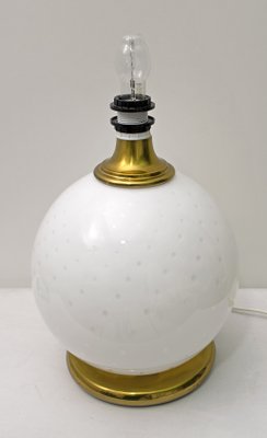 Mid-Century Brass and Murano Glass Table Lamp, 1970s-FER-552009