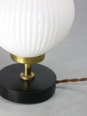 Mid-Century Brass and Opaline Table Lamp-HGJ-1251339