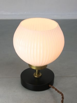 Mid-Century Brass and Opaline Table Lamp-HGJ-1251339