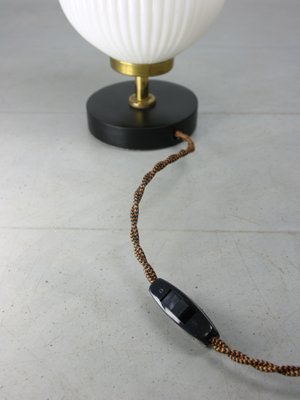 Mid-Century Brass and Opaline Table Lamp-HGJ-1251339