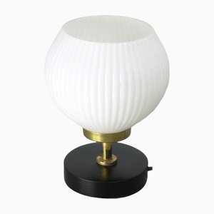 Mid-Century Brass and Opaline Table Lamp-HGJ-1251339