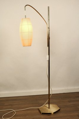 Mid-Century Brass Arc Floor Lamp, 1950s-FUP-671878