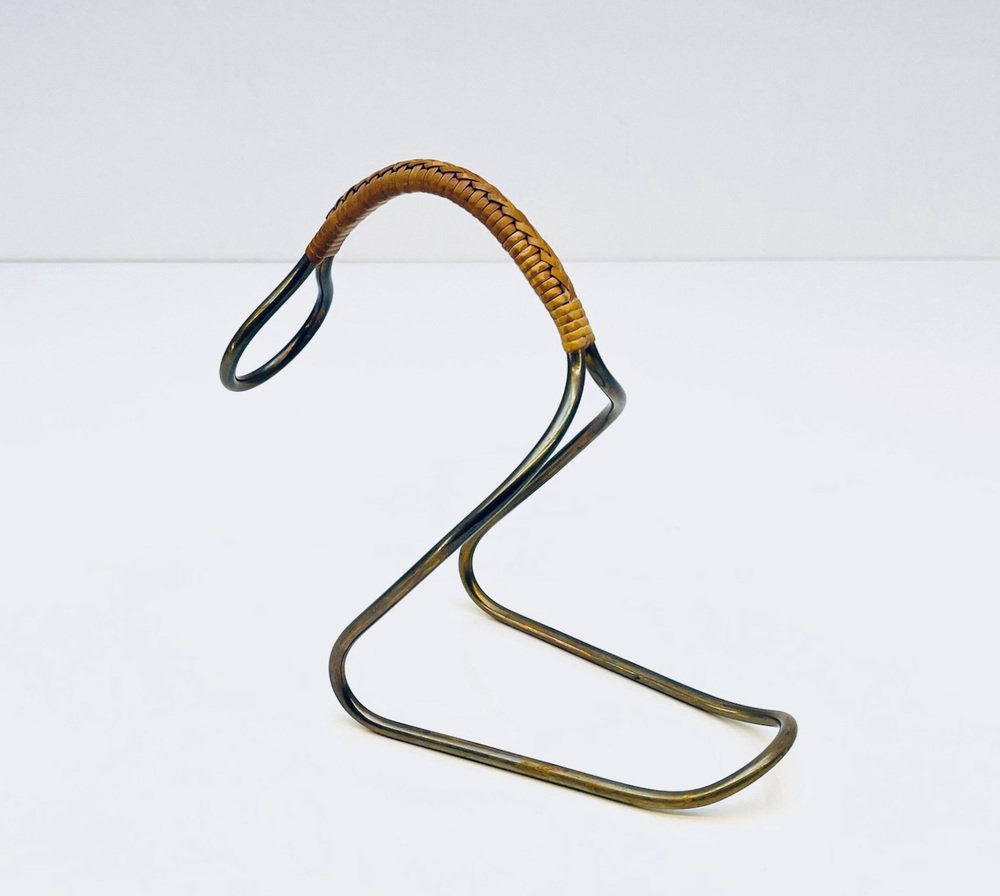 Mid-Century Brass Bottle Holder Model 3601 from Werkstätte Carl Auböck, Austria, 1950s