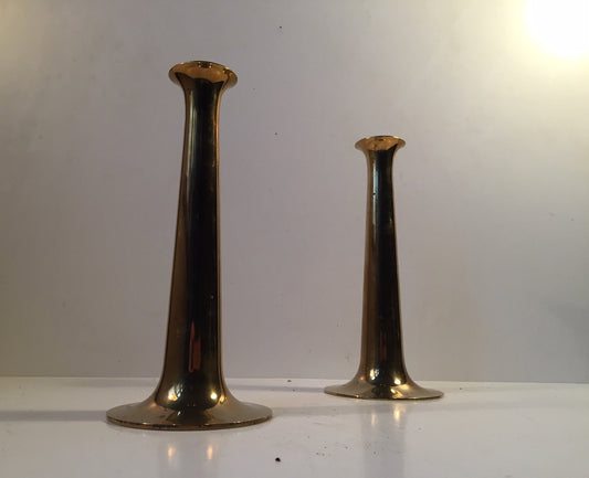 Mid-Century Brass Candlesticks by Hans Bolling for Torben Ørskov, 1960s, Set of 2