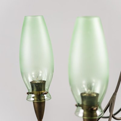 Mid-Century Brass Ceiling Lamp, 1950s-ZLY-576699