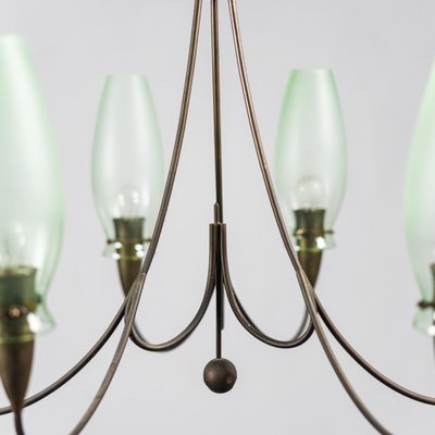 Mid-Century Brass Ceiling Lamp, 1950s-ZLY-576699