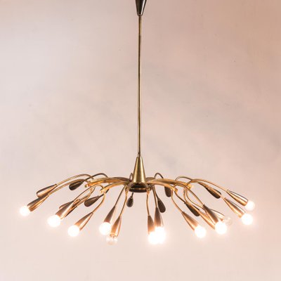 Mid-Century Brass Ceiling Lamp, 1950s-ZLY-576685